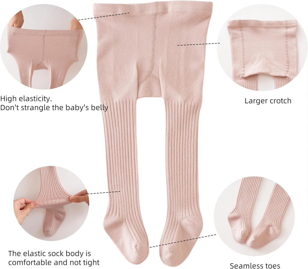Baby Tights Toddlers Girl Leggings Seamless Stockings 3 Pack