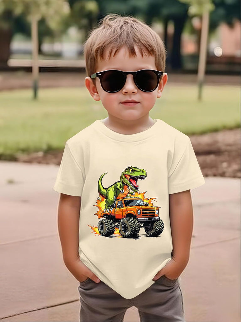 Boys Graphic T-Shirt, Cotton Short Sleeve Shirt for Kid