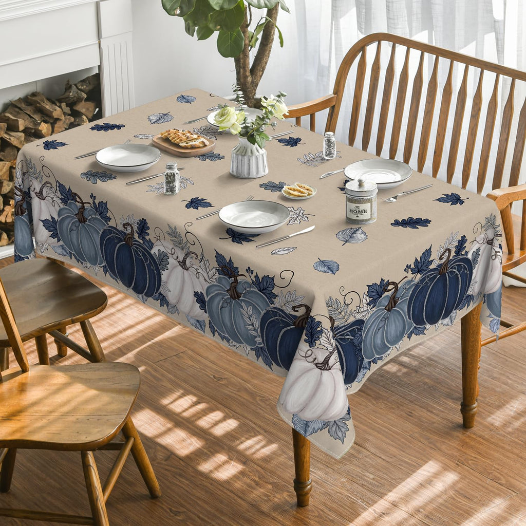 Fall Tablecloth 60 x 84 Inch Rectangular Autumn Harvest Floral