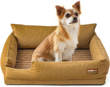 Home Comfort Orthopedic Dog Sofa Bed for Small Dogs and Cats - Water-Resistant, Washable Cover & Nonslip Bottom