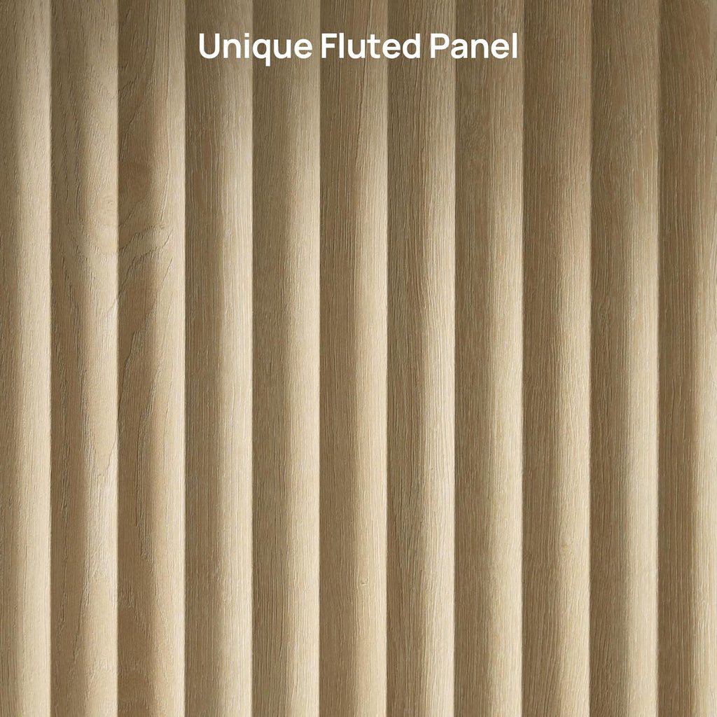 Buffet Cabinet with Storage Sideboard Cabinet with Doors & Shelves | Accent Sideboard Modern Credenza Fluted Storage