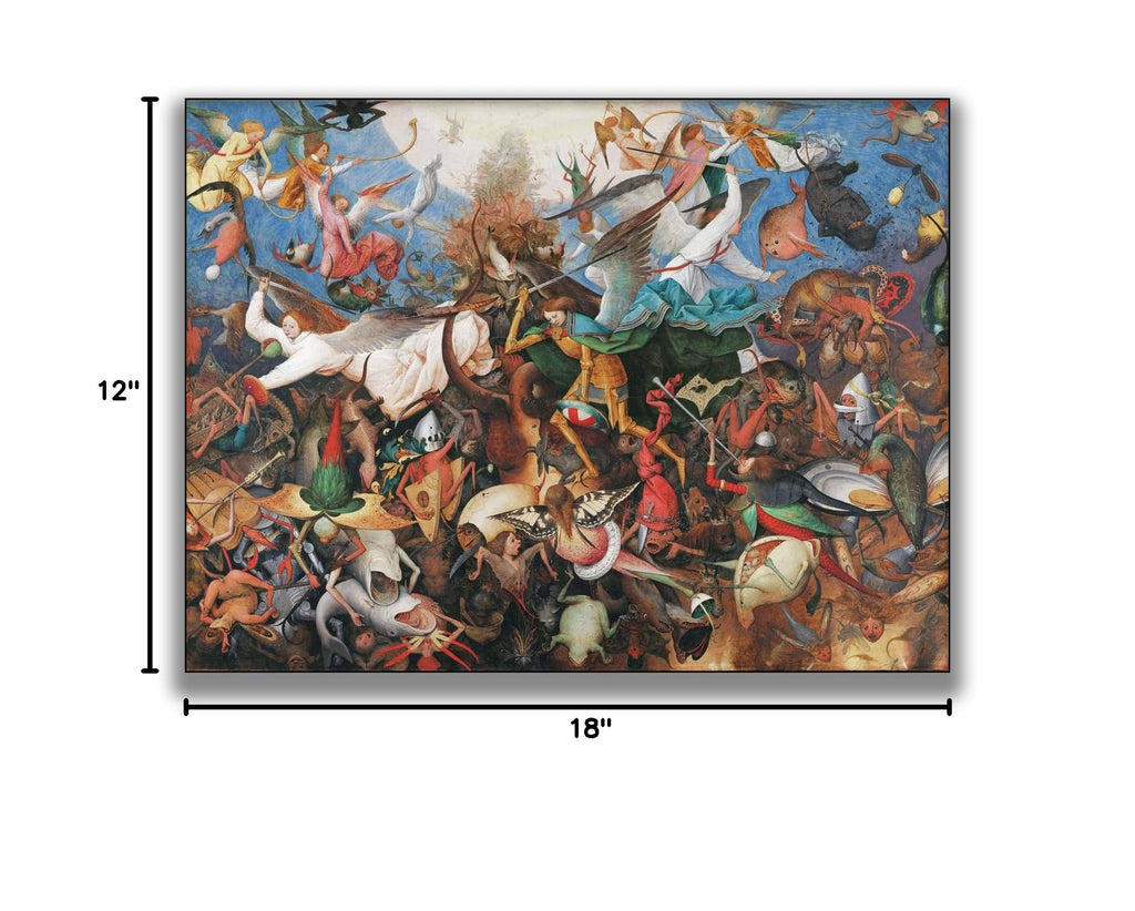 Pieter Bruegel The Elder Canvas Wall Art - The Fall of The Rebel Angels Poster - Renaissance Works-Classic Historical