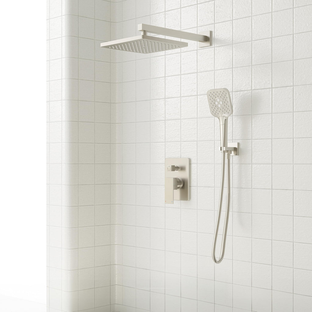 Shower System, 10" Shower Faucet Set with Handheld,Brushed Nickel