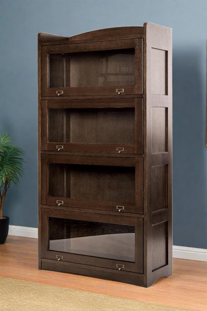 Mission Quarter Sawn Oak 4 Stack Barrister Bookcase - Wanlut