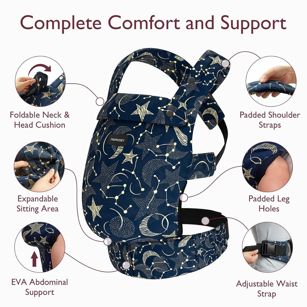 PureHug Baby Carrier - Ergonomic, Cozy and Lightweight for 7-45 lbs