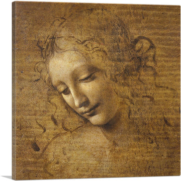 Female Head - Head and Shoulders of a Woman 1505 Canvas Art Print Stretched Framed Painting Picture Poster Giclee