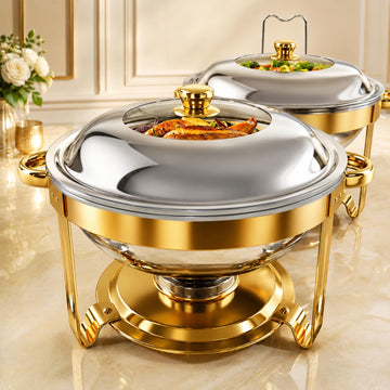 Chafing Dishes for Buffet 2 Pack, 7QT Food Warmers for Party with Glass Lid