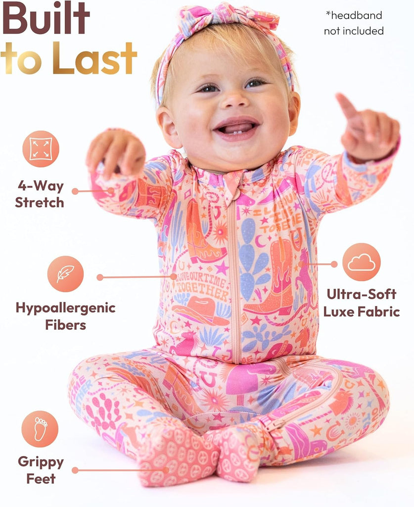 Viscose Baby Footie Pajamas with Affirmations for Moms