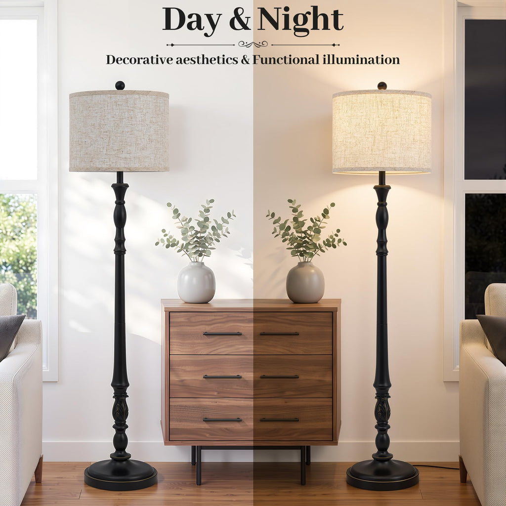 Floor Lamps, 60" Vintage Standing Lamp Office