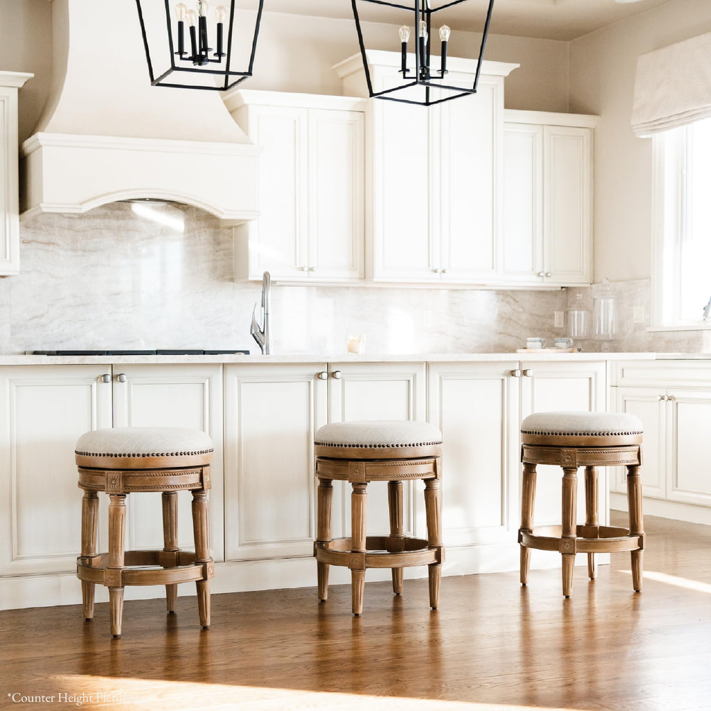 Pullman Backless Bar Stool, Reclaimed Oak Finish, 31"