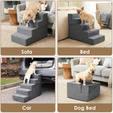 Dog Stairs for Small Dogs 13.5" H, 3-Step Dog Steps for Couch Sofa and Chair, Pet Steps for Medium Cats