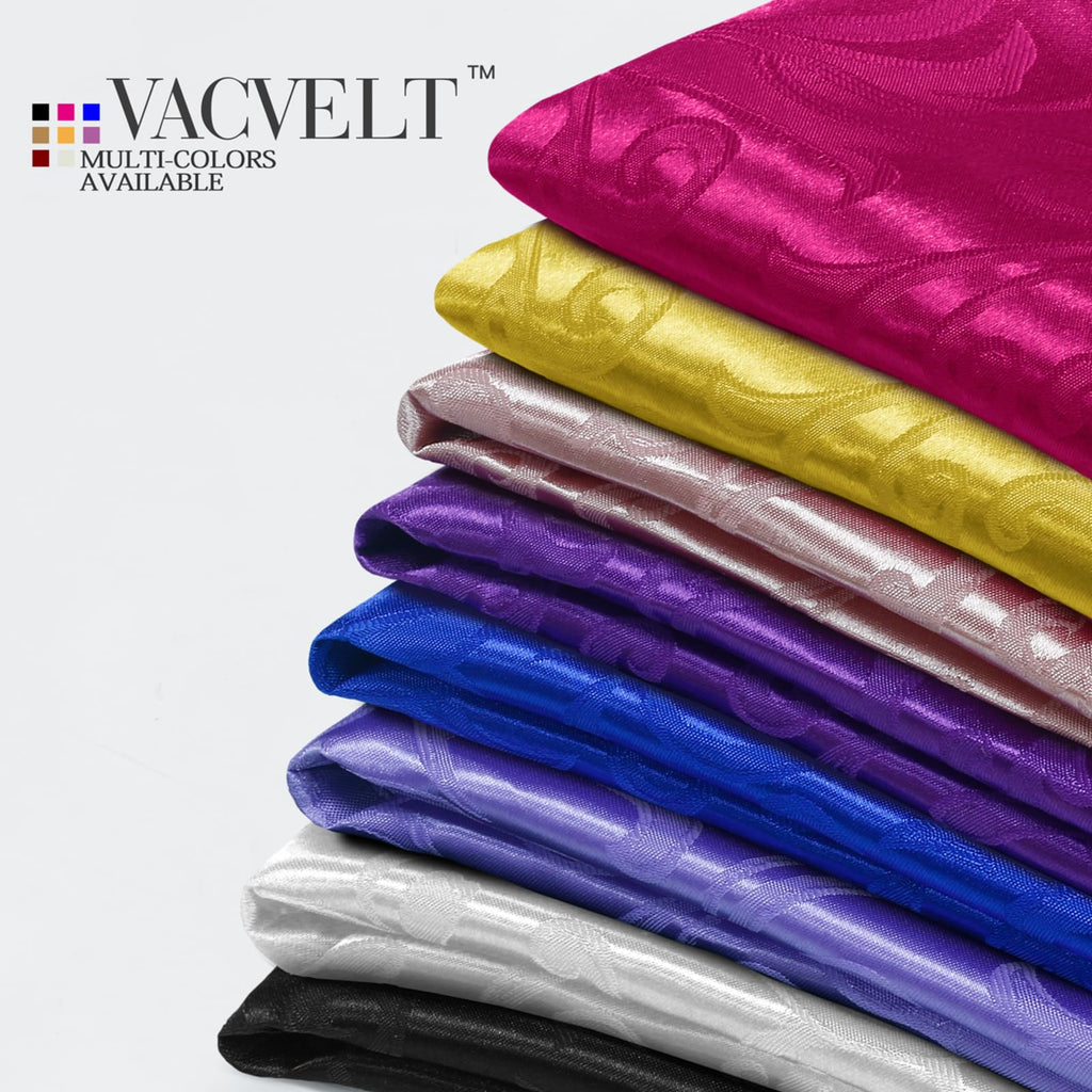 Hot Pink Jacquard Satin Fabric by The Yard, 60" Wide, 1 Yard