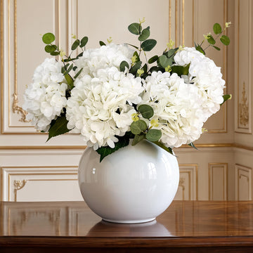 196-Petal Artificial & 9-Branch Eucalyptus Arrangement