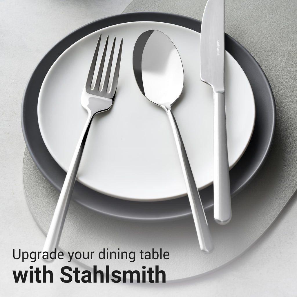 40-Piece Durable 18/10 Silverware Set, Stainless Steel Flatware (Riesa)