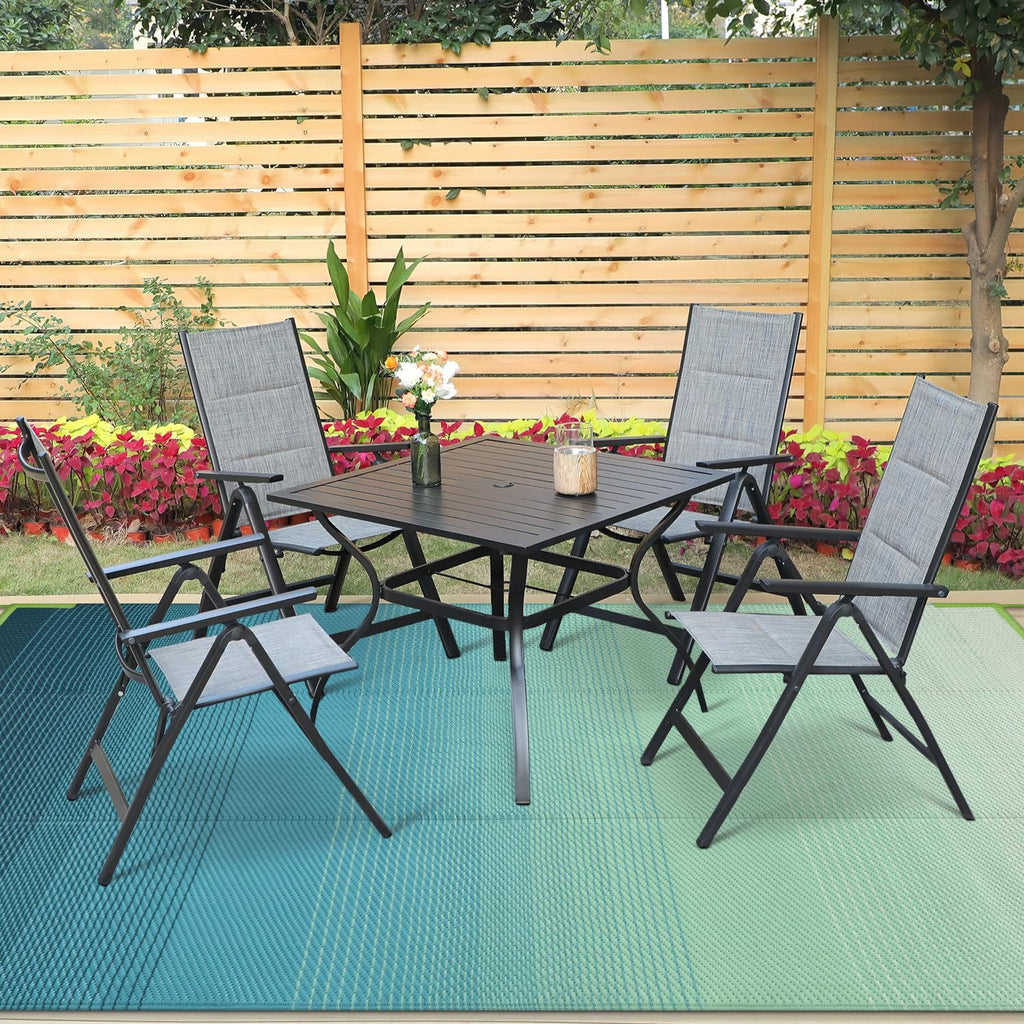 Ombre Outdoor Rug Waterproof, Plastic Straw Outside Rug, Camping Rugs for Outside RV, Large Outdoor Area Rug