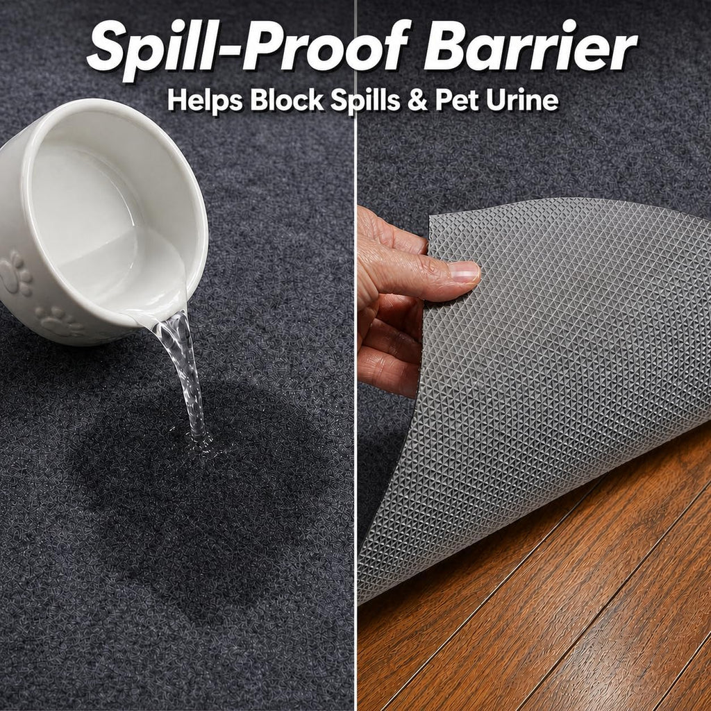Non Slip Rug Pad 8x10 Ft, 1/4" Thick Rug Mats, Carpet Padding Under Rugs