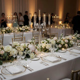 Acrylic Candelabra Centerpieces for Tables, 37.4in Tall 6 Arm Acrylic Candle Holder for Taper LED Candles, Clear