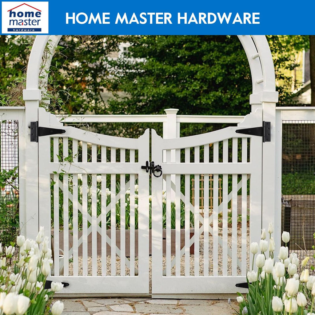 8" Heavy Duty Gate Hinges, 6 Pack T Strap Hinges