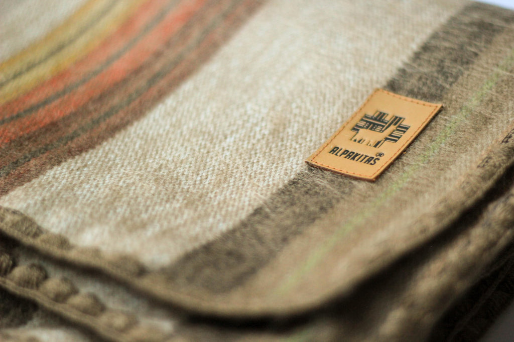 70% Alpaca Wool Blanket, Queen Size Bed Blanket, Brown