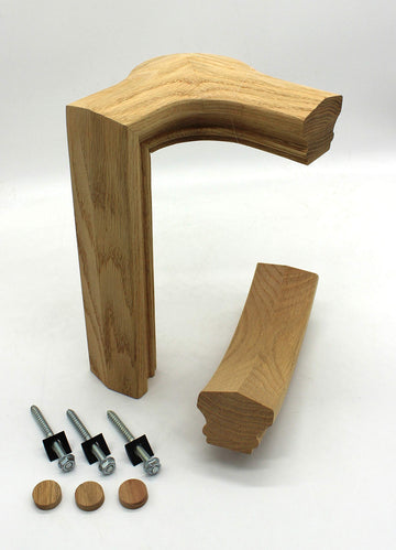 Red Oak 7786 Right Hand Gooseneck 2 Rise with Cap, 6701 Series Rail Fitting