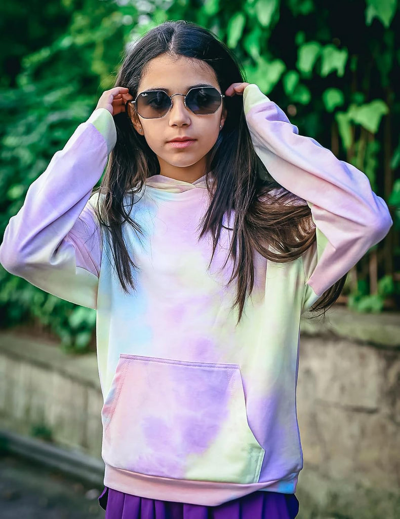 Graphic Hoodies for Girls Tie Dye Sweatshirt Cute Pullover Tops