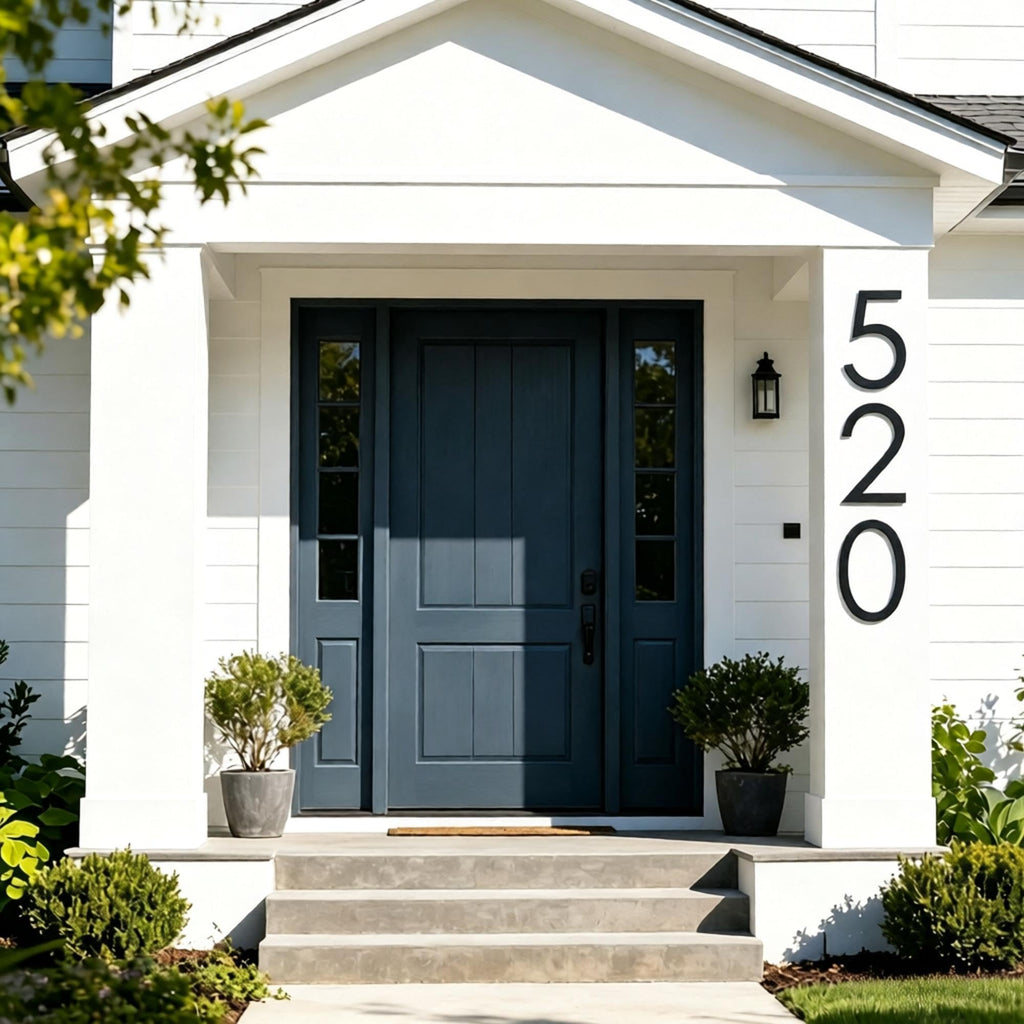 15 Inch House Numbers For Outside Modern, Metal house Numbers for Outside, Large Black Address Numbers Outdoor Matte