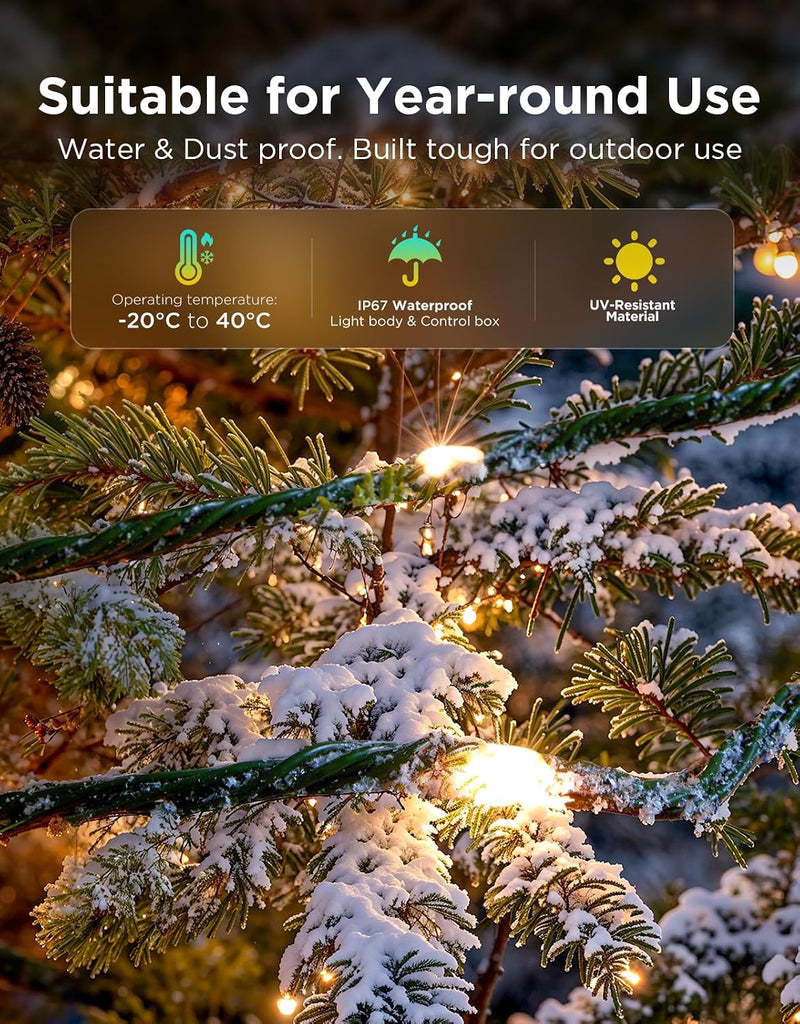 Christmas Lights 2, 99FT 300LEDs Holiday String Lights, Green Wire