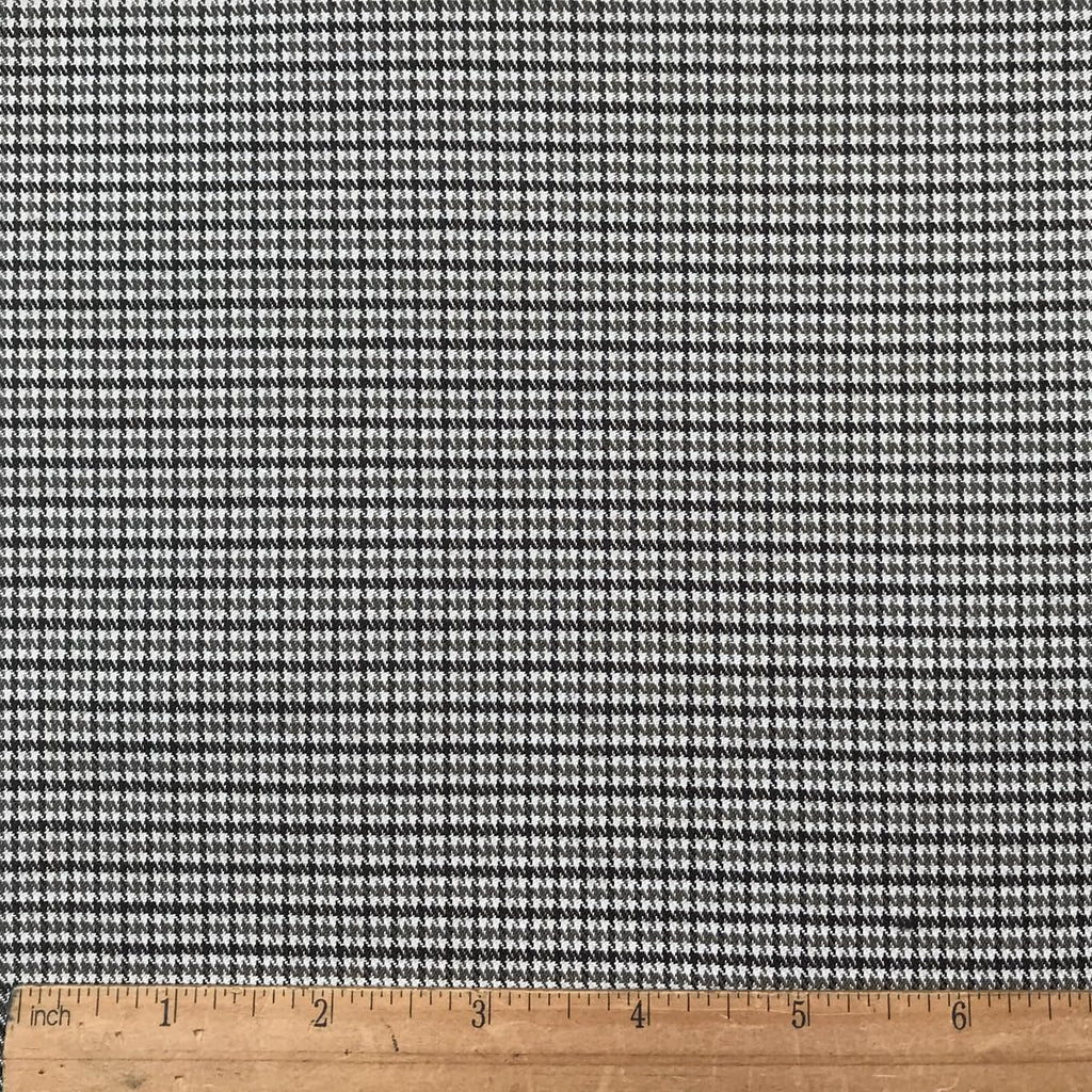 72x59 Inch Brown & White Stretch Houndstooth Fabric Medium Weight