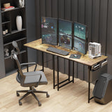Small Space Writing Desk with Headphone Hooks, Modern Simple Design, Suitable for Study, Home Office and Living Room