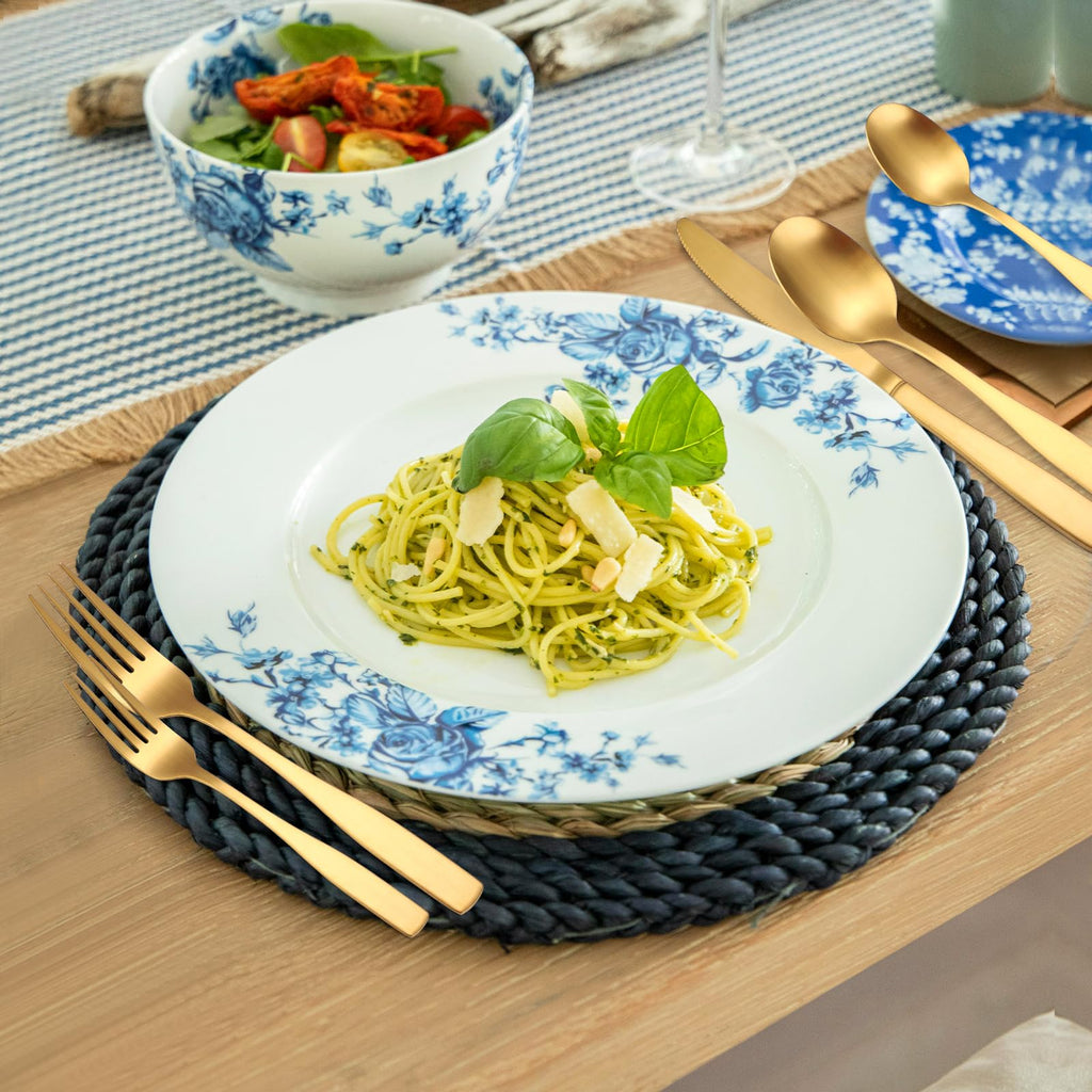 A·HOUSEWARE Gold Matte Cutlery Stainless Steel Silverware Satin Finish Flatware Set for 6 Tableware 30 Pieces Kitchen