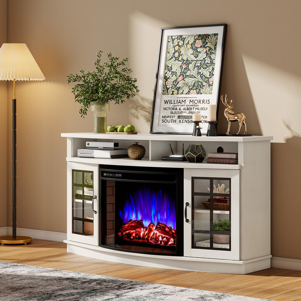 59" Curved with Storage for TVs up to 65''