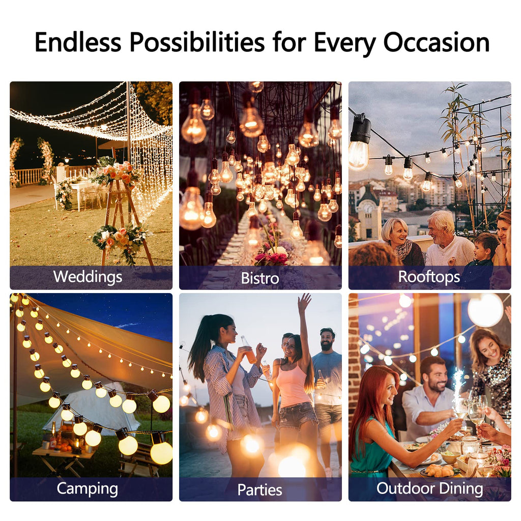 Solar String Lights Remote Weatherproof ST38 LED Backyard