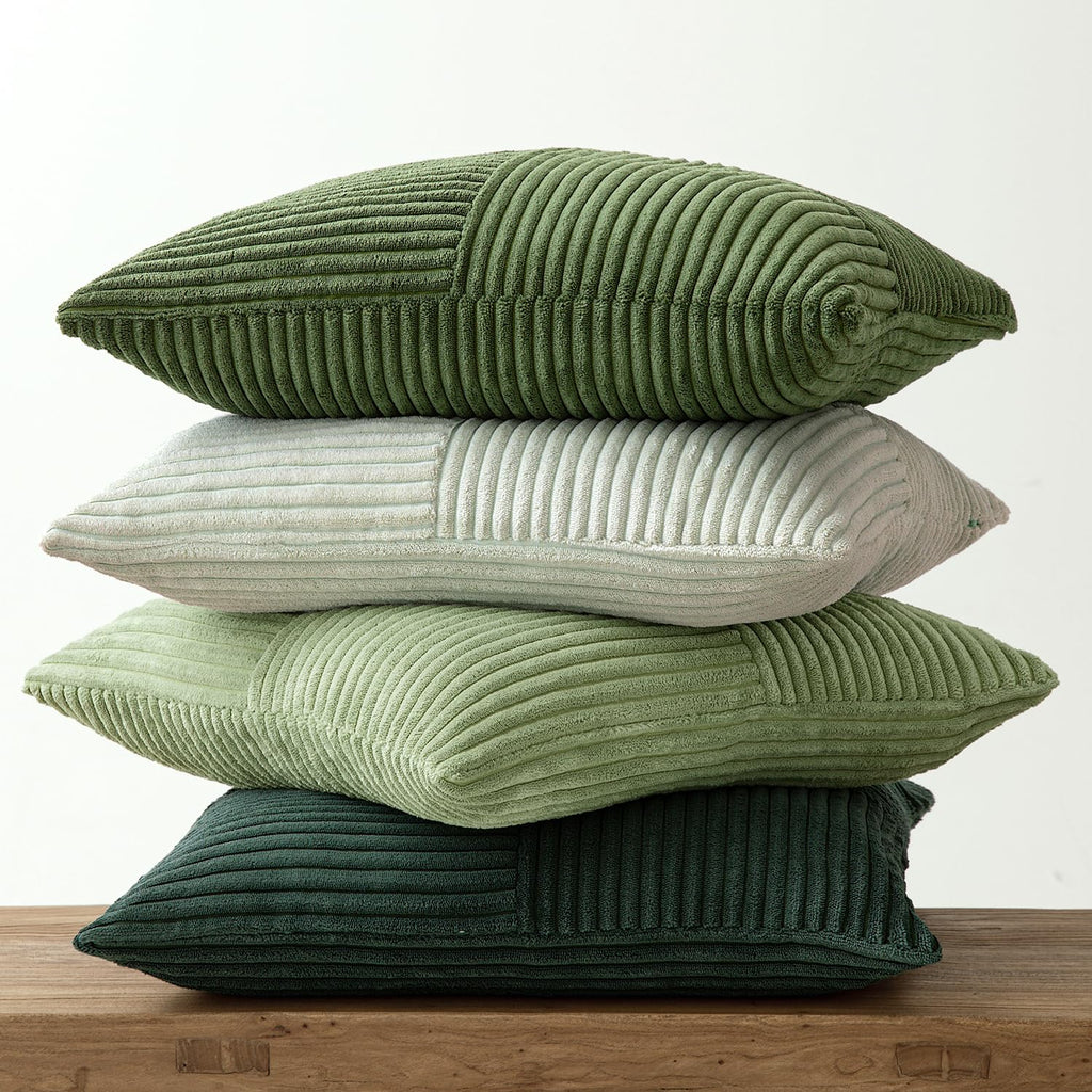 Spring Green Decorative Throw Pillow Covers 18x18 Inch Set of 4 Boho Farmhouse Cushion Covers Mordern Nordic Pillow