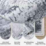 5x7 Area Rug Living Room Rug: Washable Modern Abstract Soft Thin Rug Indoor Floor No Slip Stain Resistant Carpet for