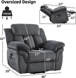 46" Wide Oversize Power Lift Recliner Chair, Extra Large Electric Lift Recliners for Elderly Big