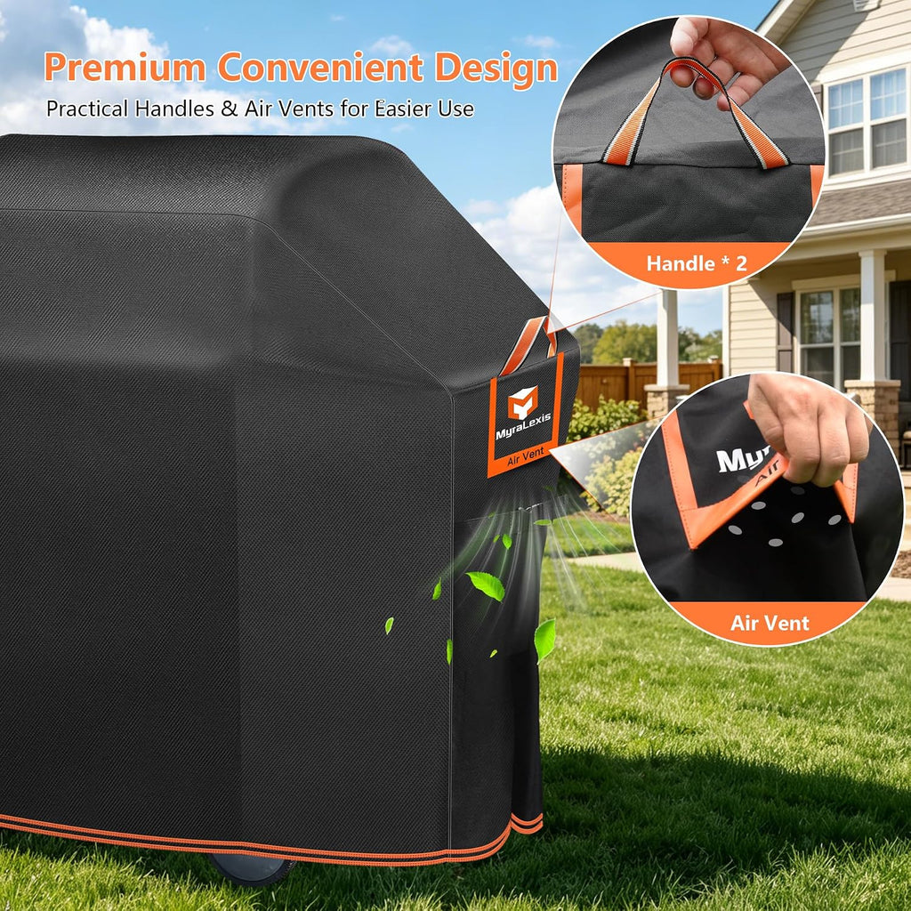 60" BBQ Grill Cover for Outdoor Grill 1000D Heavy Duty Waterproof | Fits Most 3-4 Burner Weber Nexgrill Char-Broil