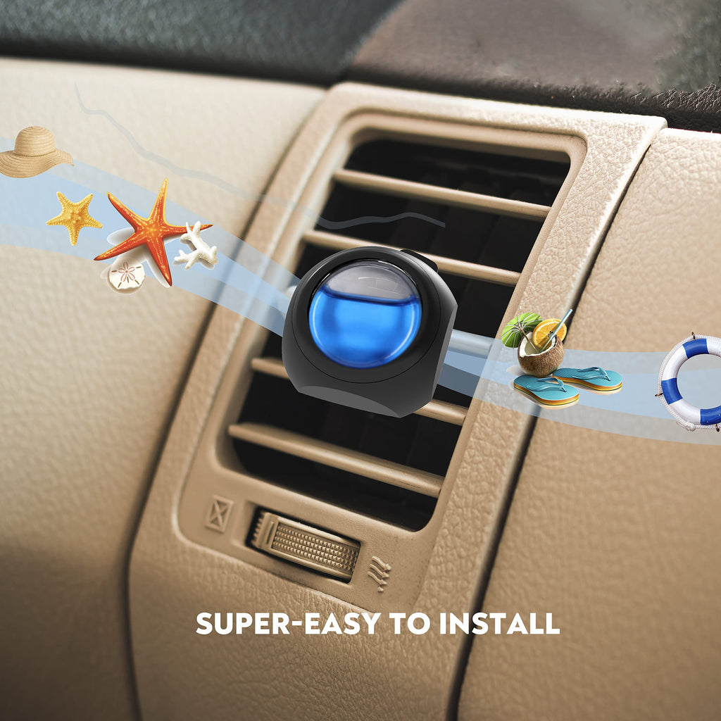 Car Air Freshener Vent Clips, 8 PK, 6 Ocean, 2 New Car Scent, Long Lasting Air Fresheners for Men & Women, Up to 240