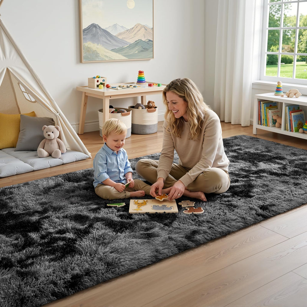 Runner Rugs for Long Hallway Bedroom Kitchen, Dark Grey
