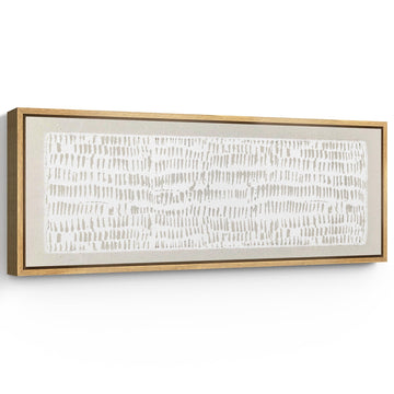 Large Framed Canvas Print Wall Art Minimalist Geometric Pattern in Neutral Tones Illustrations Modern Art Calm Warm