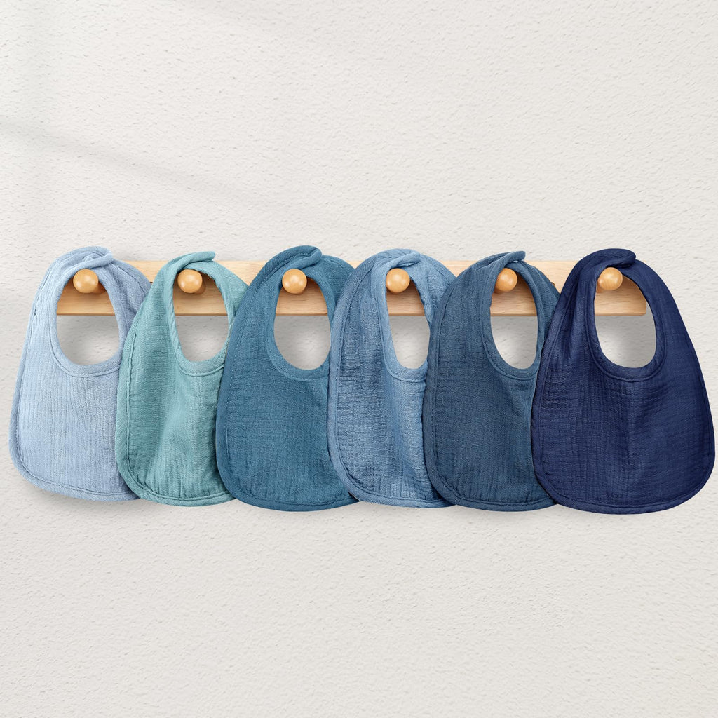 Muslin Cotton Baby Bibs for Unisex Boys Girls, Drooling & Teething & Eating