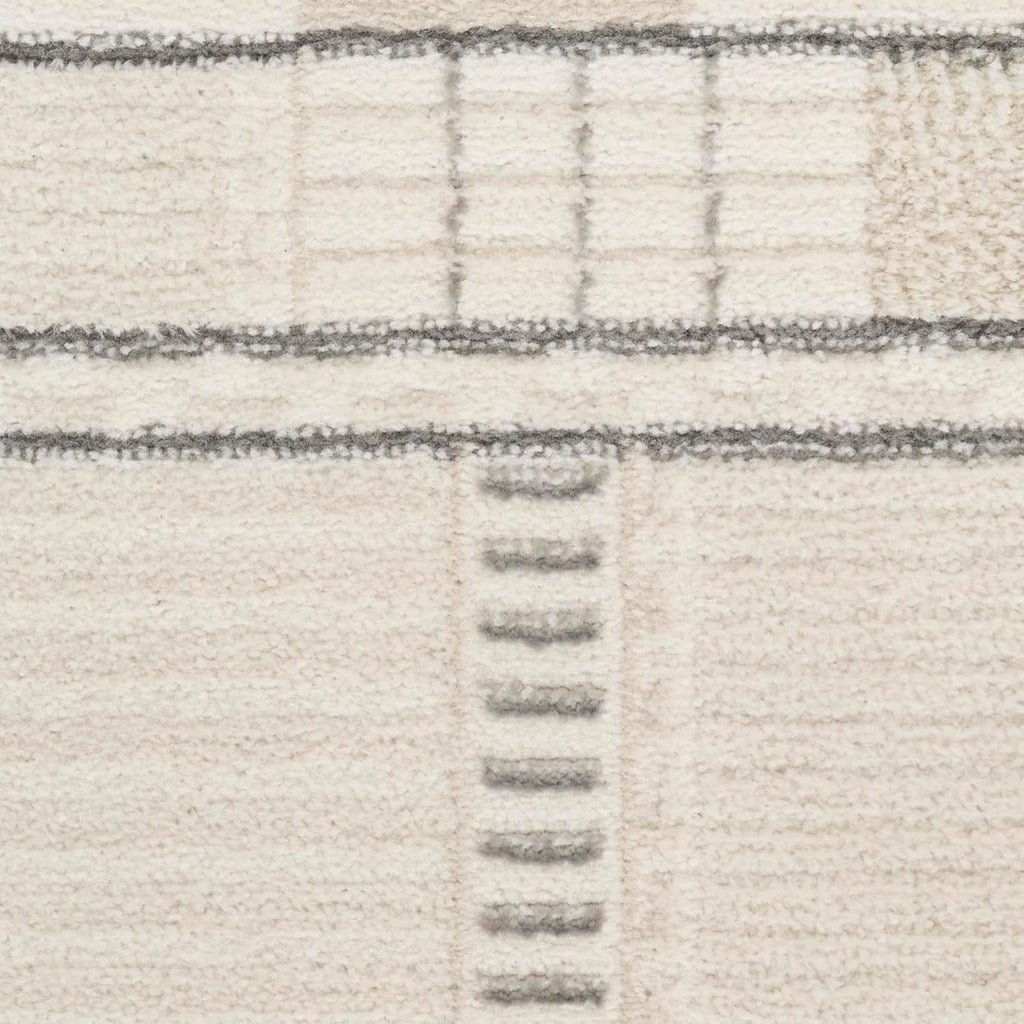Home Nordic Ivory Grey Area Rug - Easy Clean, Non Shedding, Bed Room, Living Room, Dining Room, Kitchen (5' x