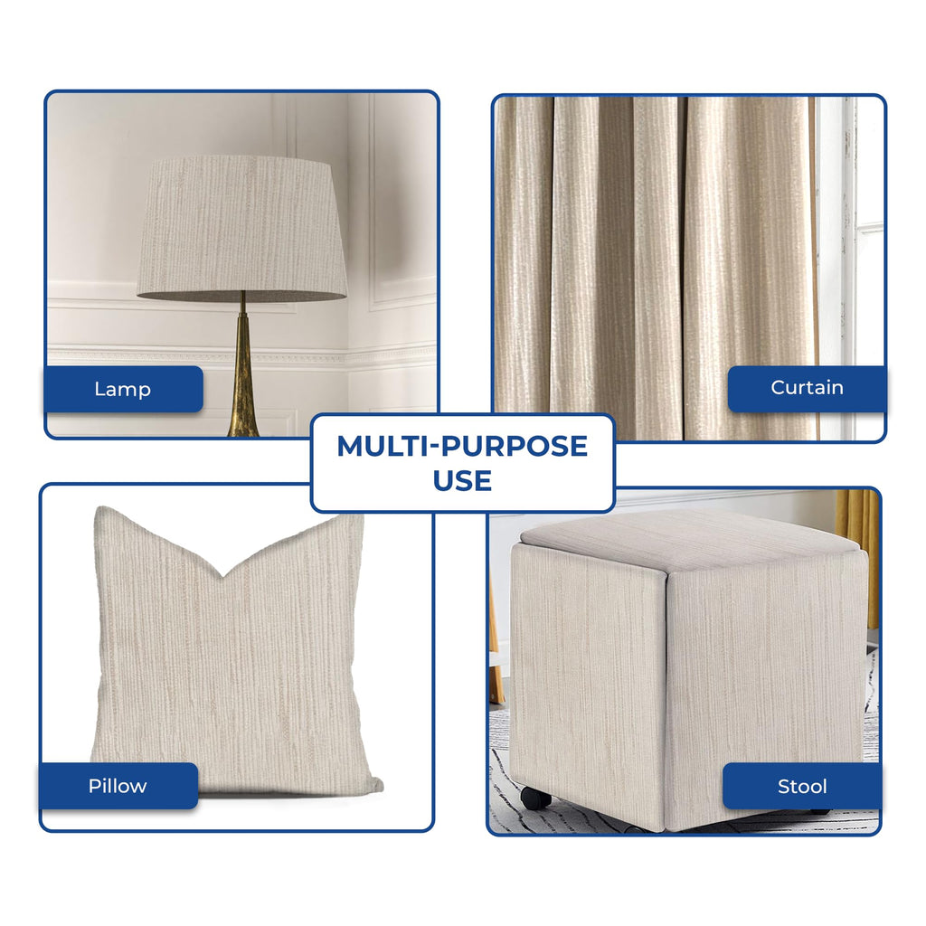 Chenille Textured Upholstery Fabric By The Yard - Stain Resistant Performance Thick Fabric for Commercial and