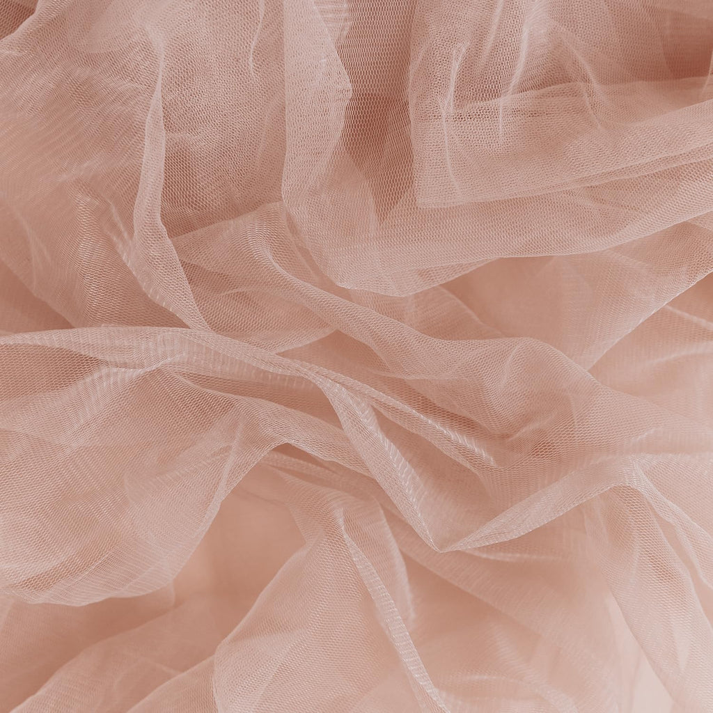 4-Way Stretch Mesh Fabric 60" by 5 Yards Lightweight Sheer Mesh (Nude)