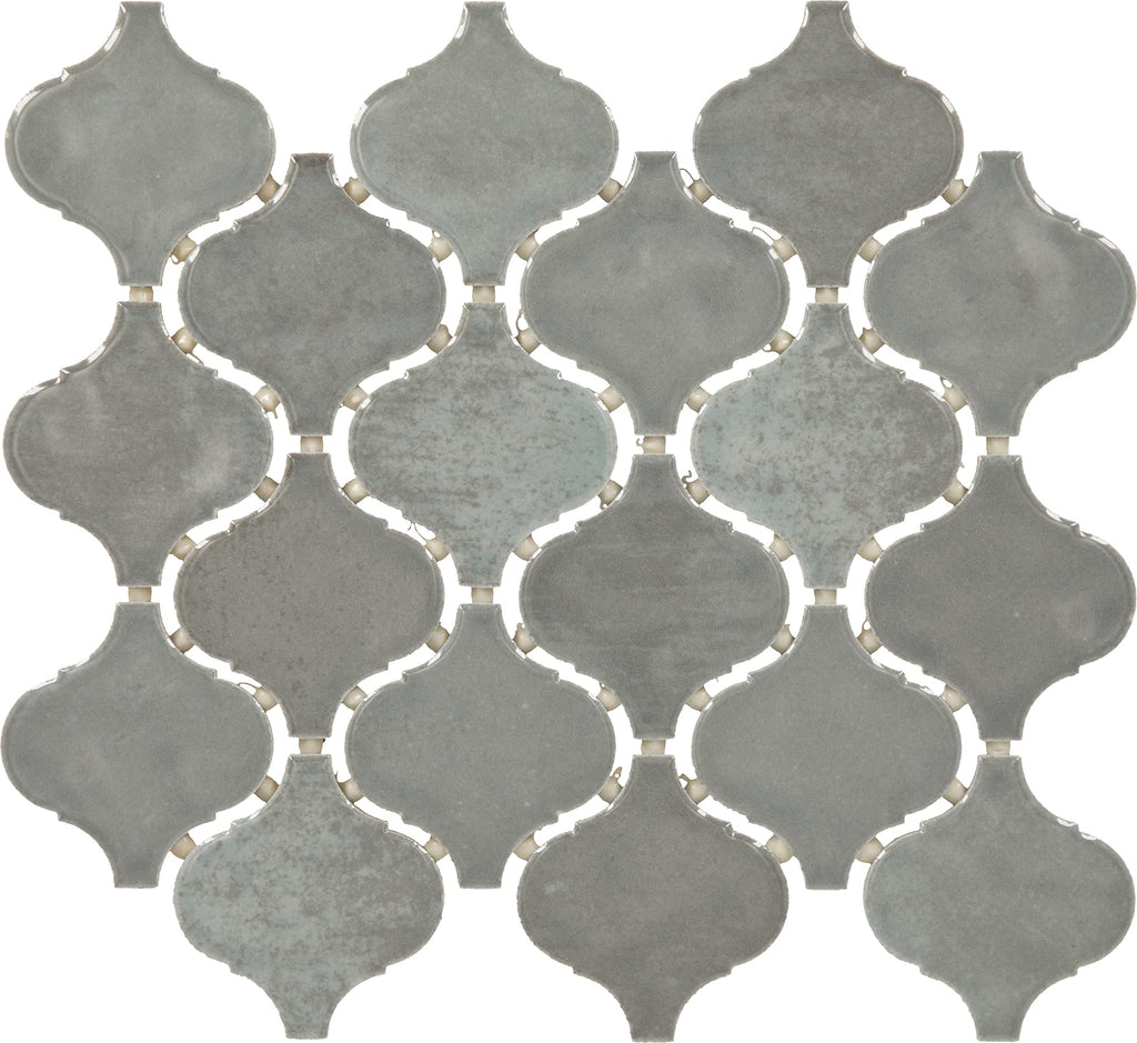 Mesmerist 11" X 12" Ceramic Arabesque Mosaic Tile in Charm Gloss (10 PC Per Carton) (7.4 SQFT Per Carton )