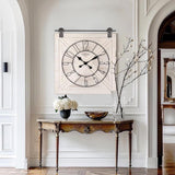 Oakrain Rustic Large Wall Clock, Classic Vintage Hanging Clock