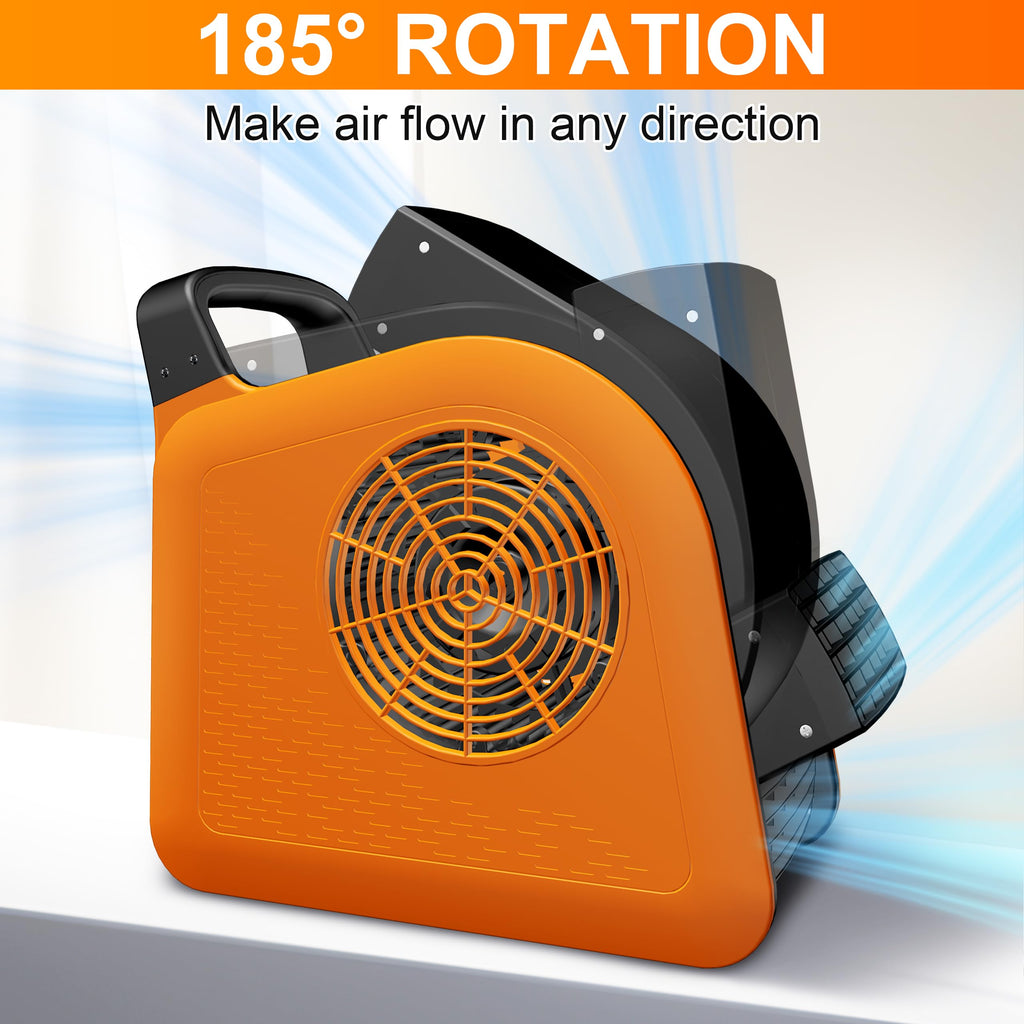 Portable Blower Fan : High Velocity Floor Fans for Cooling and Drying - Air Mover with 185° Rotating , Garage, Shop