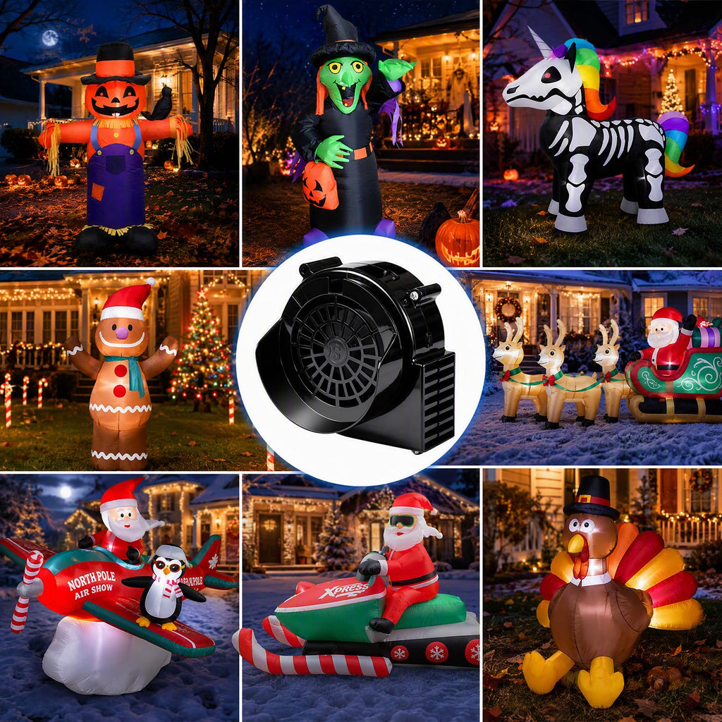 Inflatable fan replacement 12V 1.5A, 9 LED Lights, 2.0A Adapter