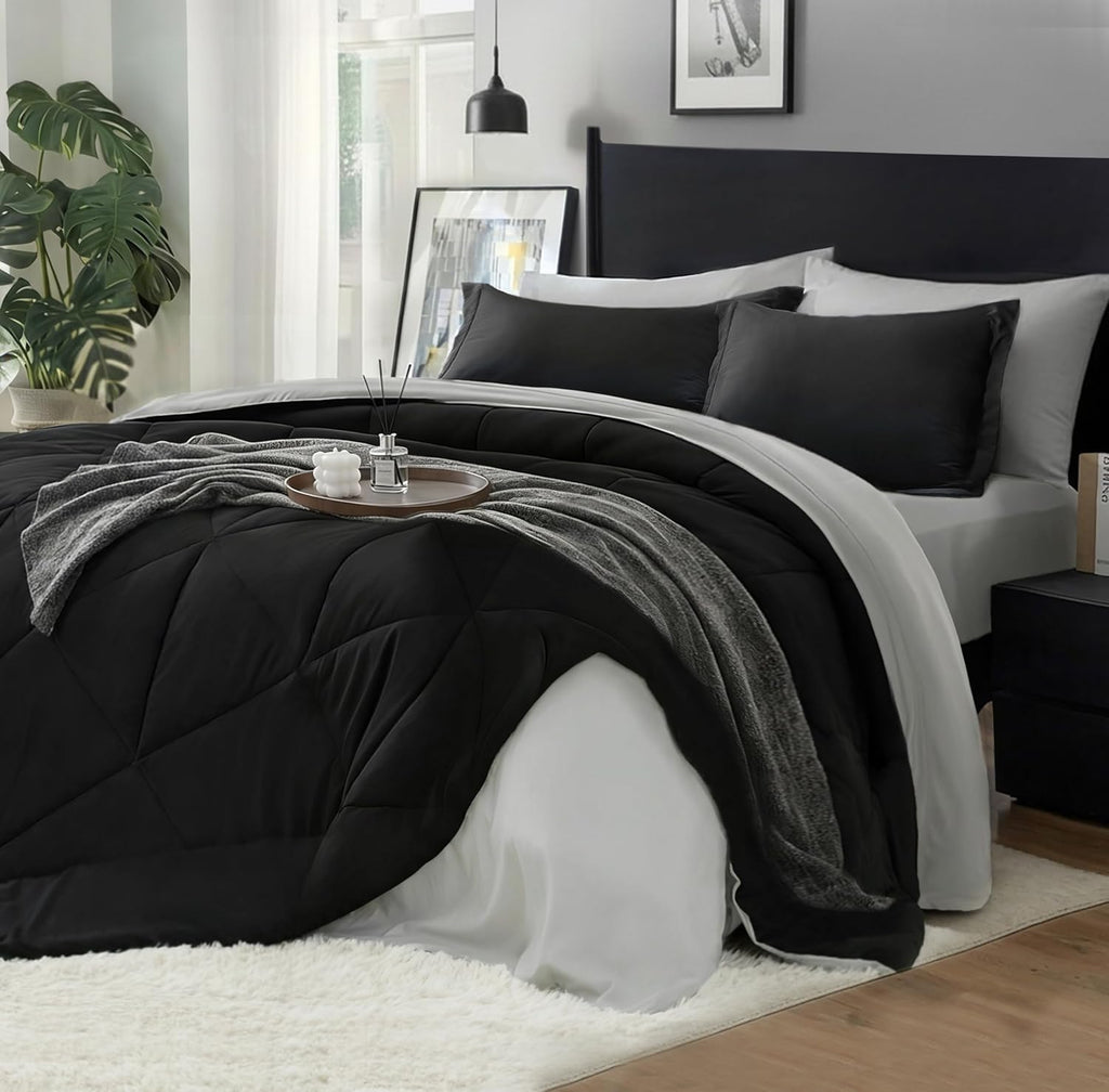 Queen Comforter Set 7 Pieces Bed in A Bag
