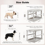 Collapsible Dog Crate for Dogs - 28" L Heavy Duty Dog Kennel No Tools Required with 4 Sides Steel Foldable Cage for