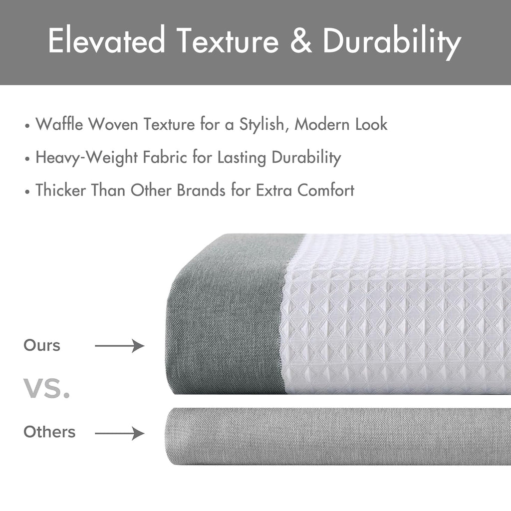 Spa Waffle Shower Curtain, 72 x 72", Charcoal